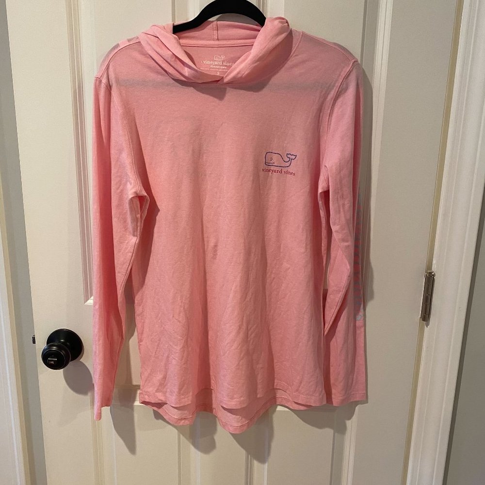 NWT Vineyard Vines Women’s Pink Long Sleeve Hoodie T-Shirt - Size Small